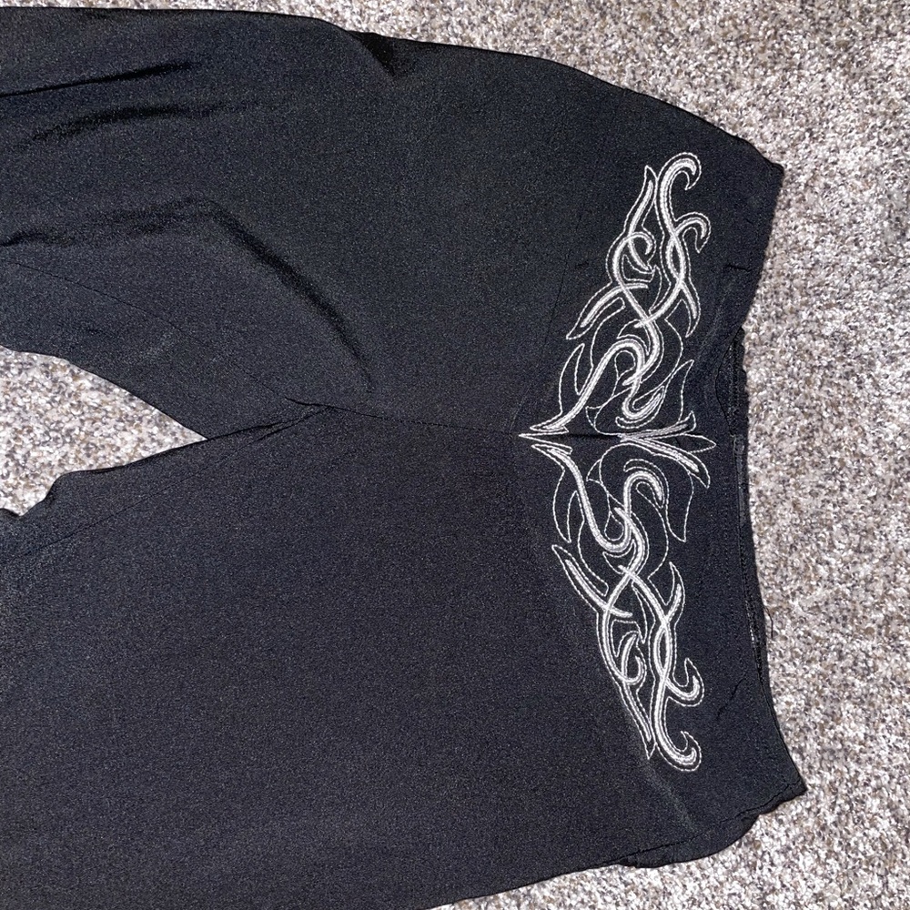 Wide leg tattoo design pants